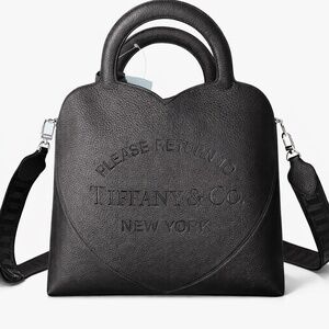Tiffany & Co. “Please Return to Tiffany” Heart Tote – Black Leather